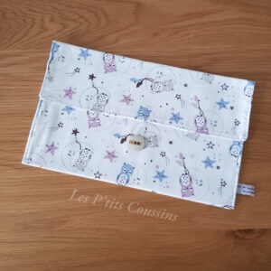 pochette range serviette maternelle chouette les ptits coussins