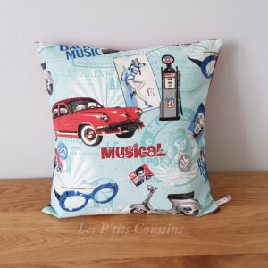 coussin motifs américain rétro année cinquante les ptits coussins