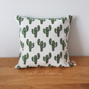 coussin motifs cactus vert les ptits coussins