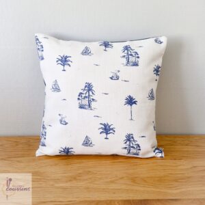 coussin motifs marins bleu marine et blanc les ptits coussins
