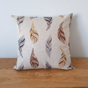 coussin motifs plumes couleurs nature les ptits coussins