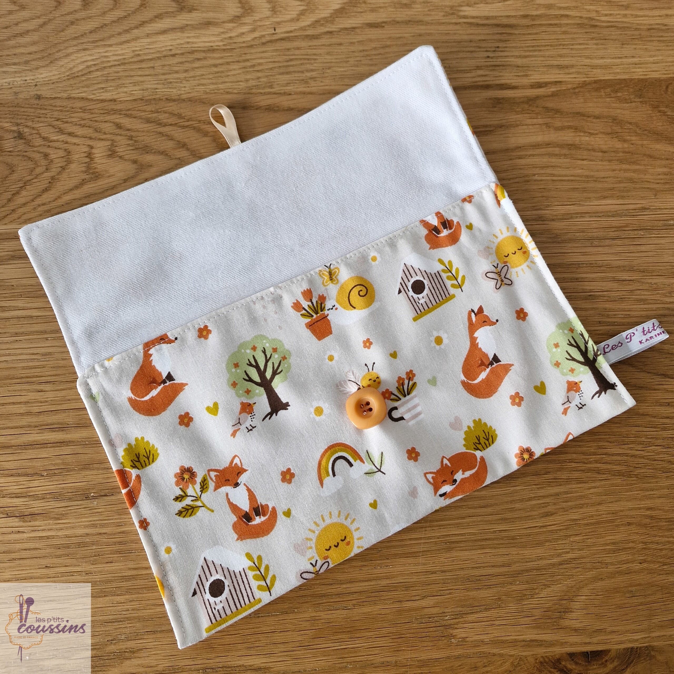 pochette range serviette de table pour enfant cantine école les ptits coussins