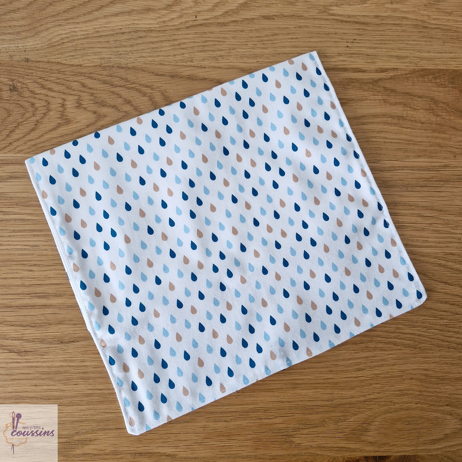 serviette de table personnalisable pour enfant motifs gouttes d'eau