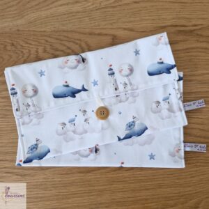 pochette artisanale range serviette de table pour école ou cantine