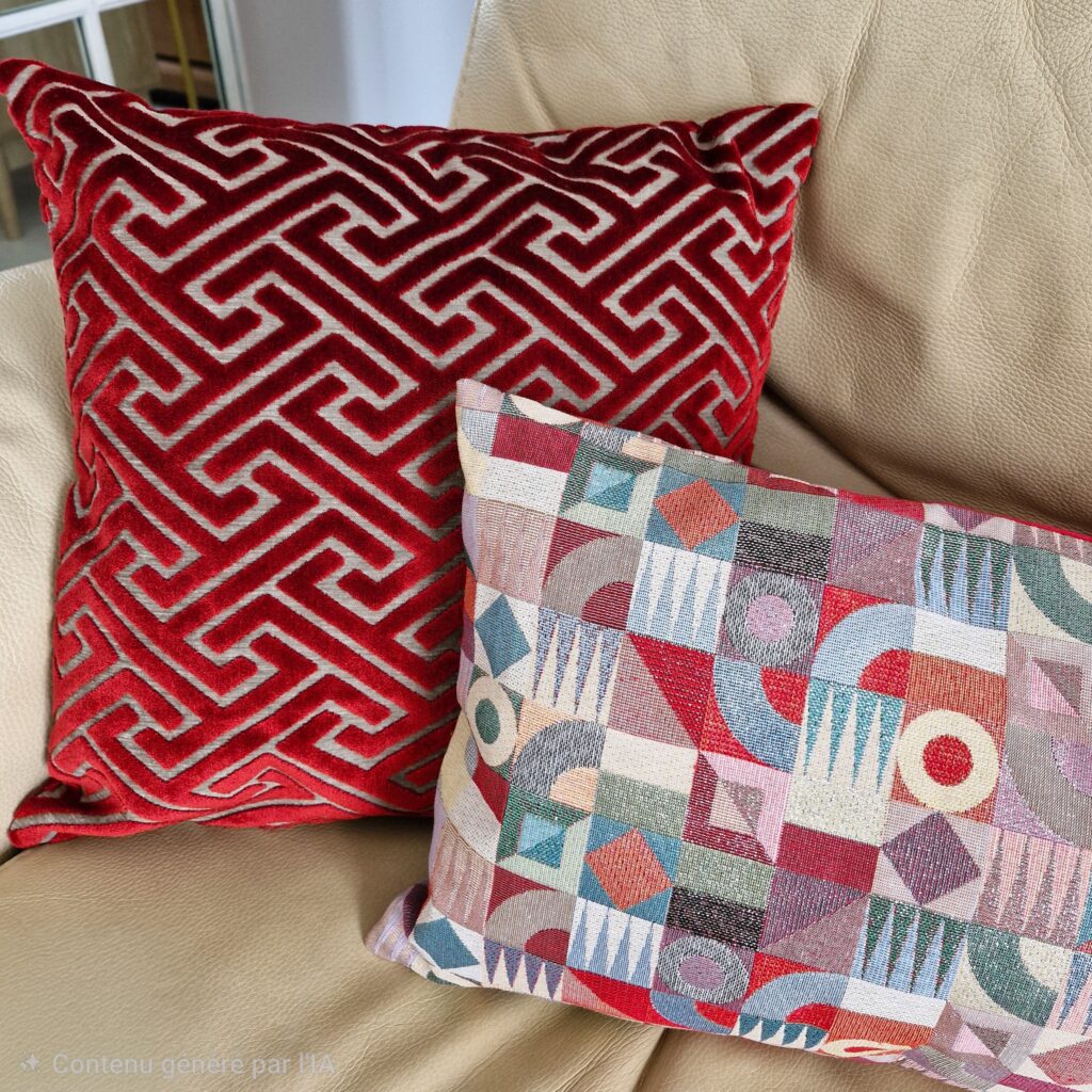 Coussin création artisanale par les ptits coussins en loire atlantique