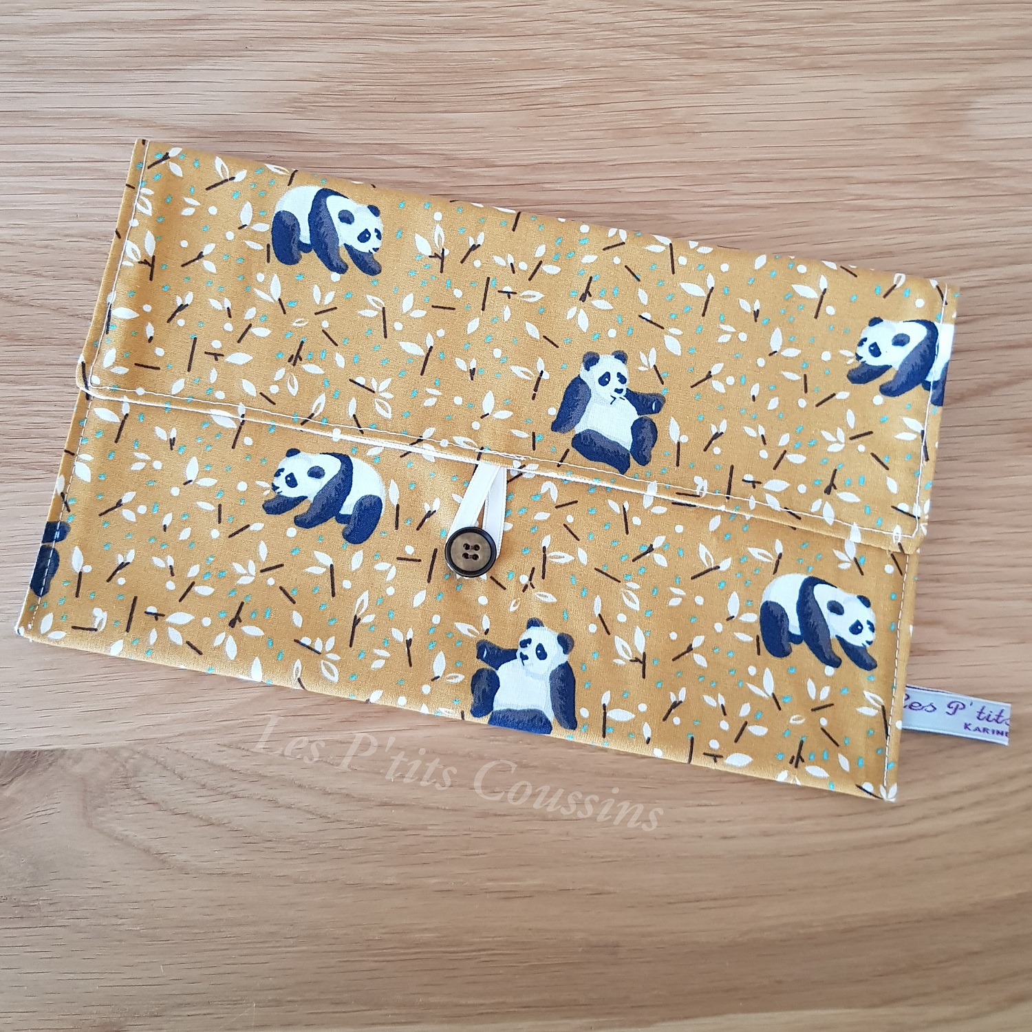pochette range serviette personnalisable motifs panda maternelle