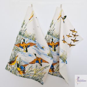 torchon artisanal essuie-main motifs champêtre les ptits coussins
