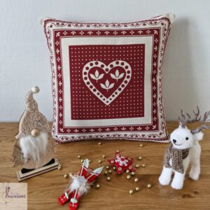 coussin motifs un hiver à la montagne les ptits coussins